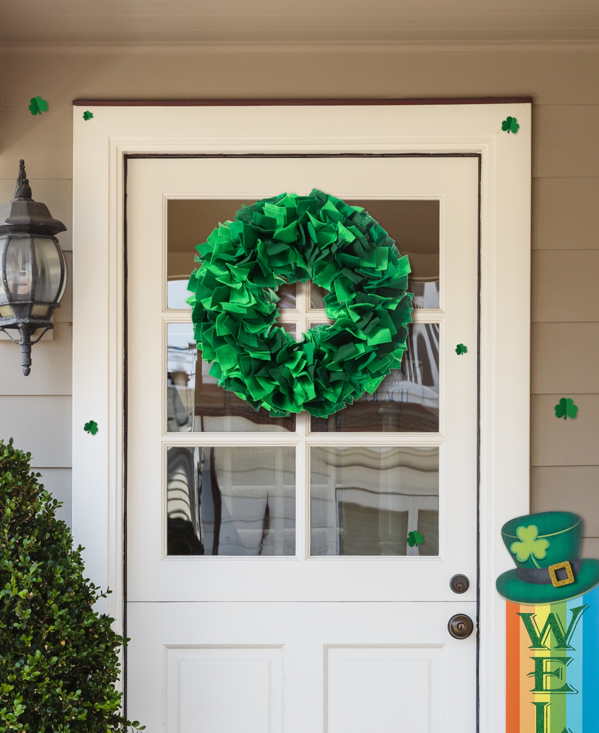 Glitzhome D St. Patrick's Felt Wreath