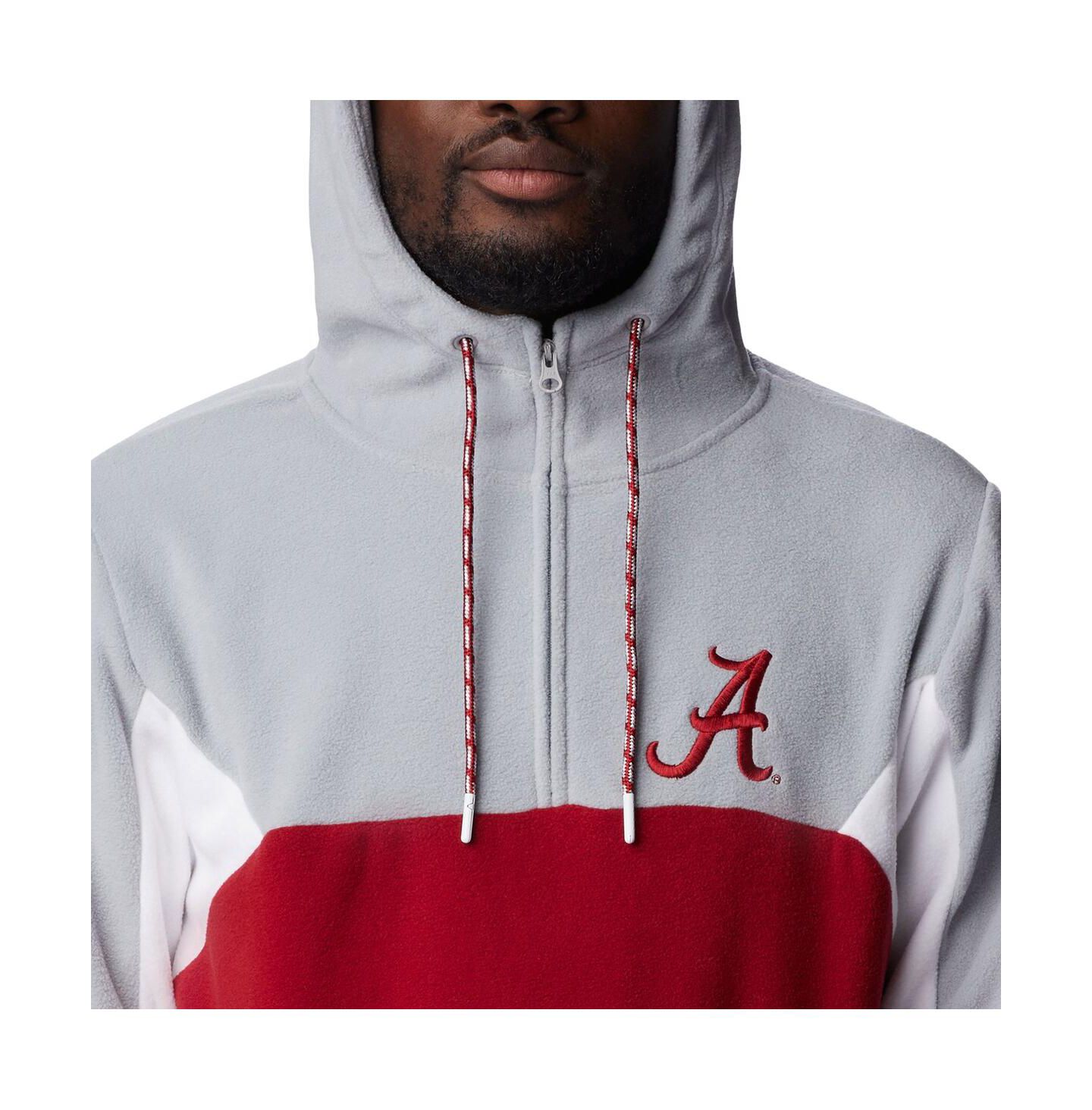 Мужское худи Columbia Crimson Alabama Crimson Tide Lodge Quarter-Zip — фото 2