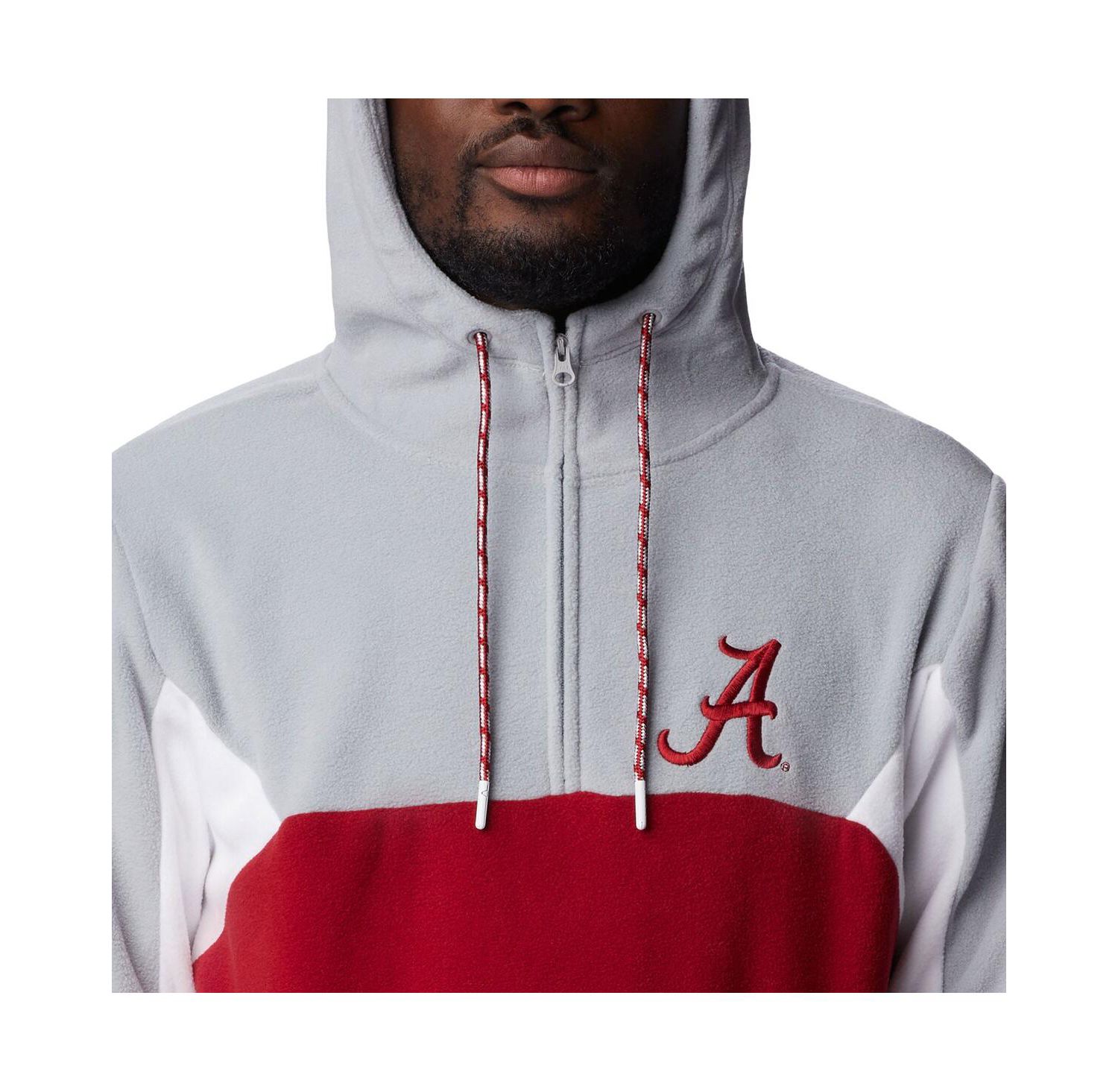 Men's Crimson Alabama Crimson Tide Lodge Quarter-Zip Hoodie