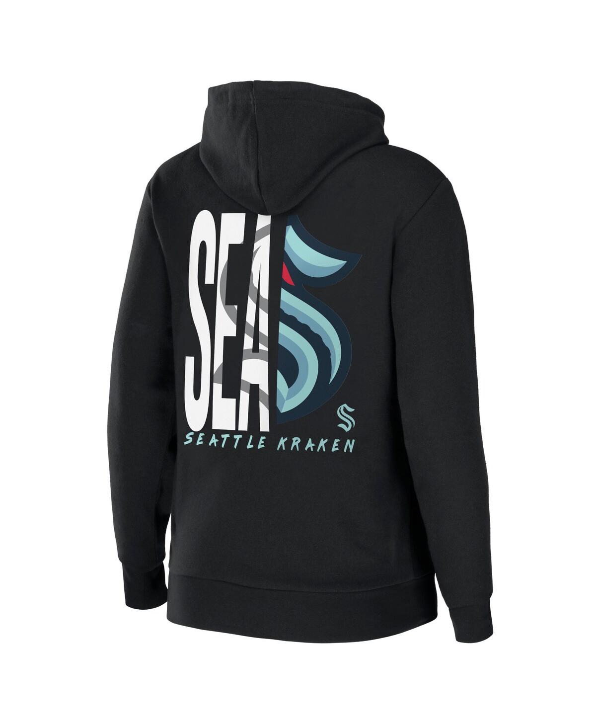 Women's Wear by Erin AndrewsSeattle Kraken Sponge Fleece Full-Zip Hoodie - Black