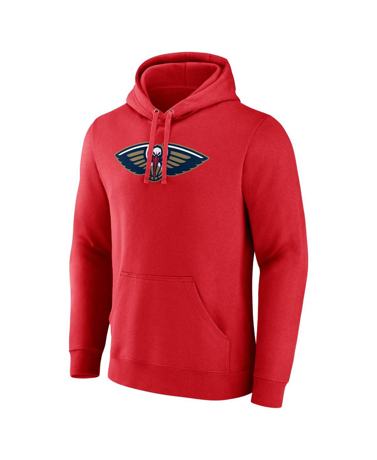 Men's FanaticsNew Orleans Pelicans Primary Logo Pullover Hoodie - Red