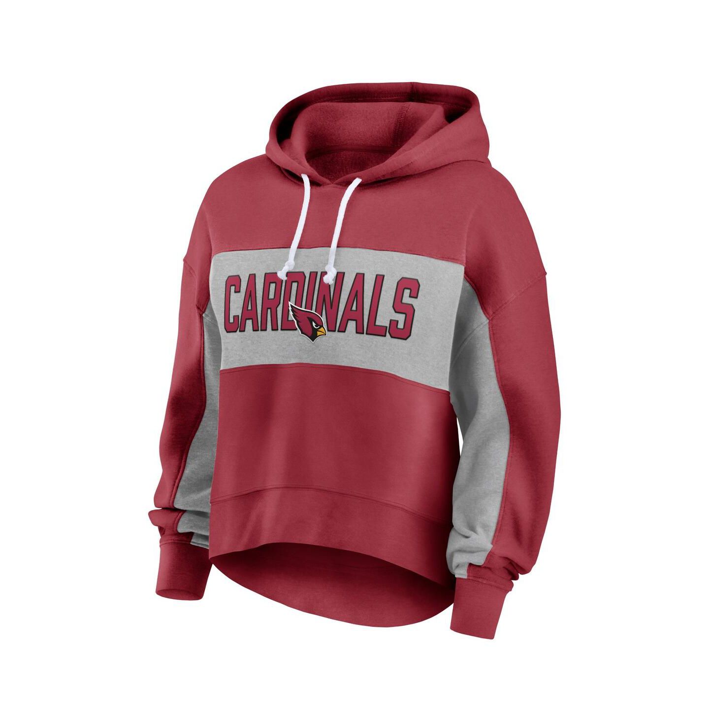Женское худи Fanatics Cardinal Arizona Cardinals Filled Stat Sheet Lighweight Modest Crop — фото 2