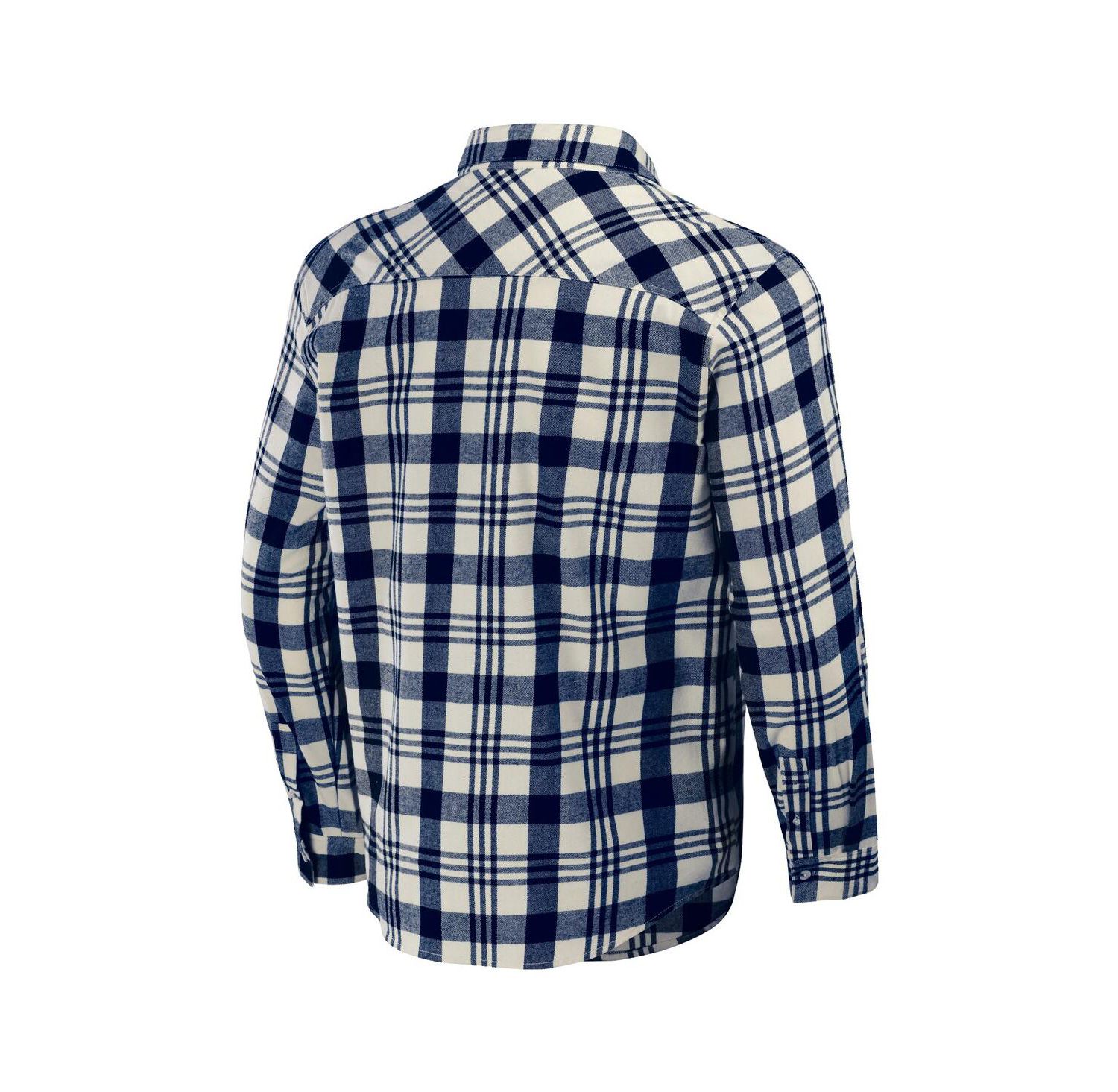 Men's Darius Rucker Collection by Navy Cleveland Guardians Plaid Flannel Button-Up Shirt