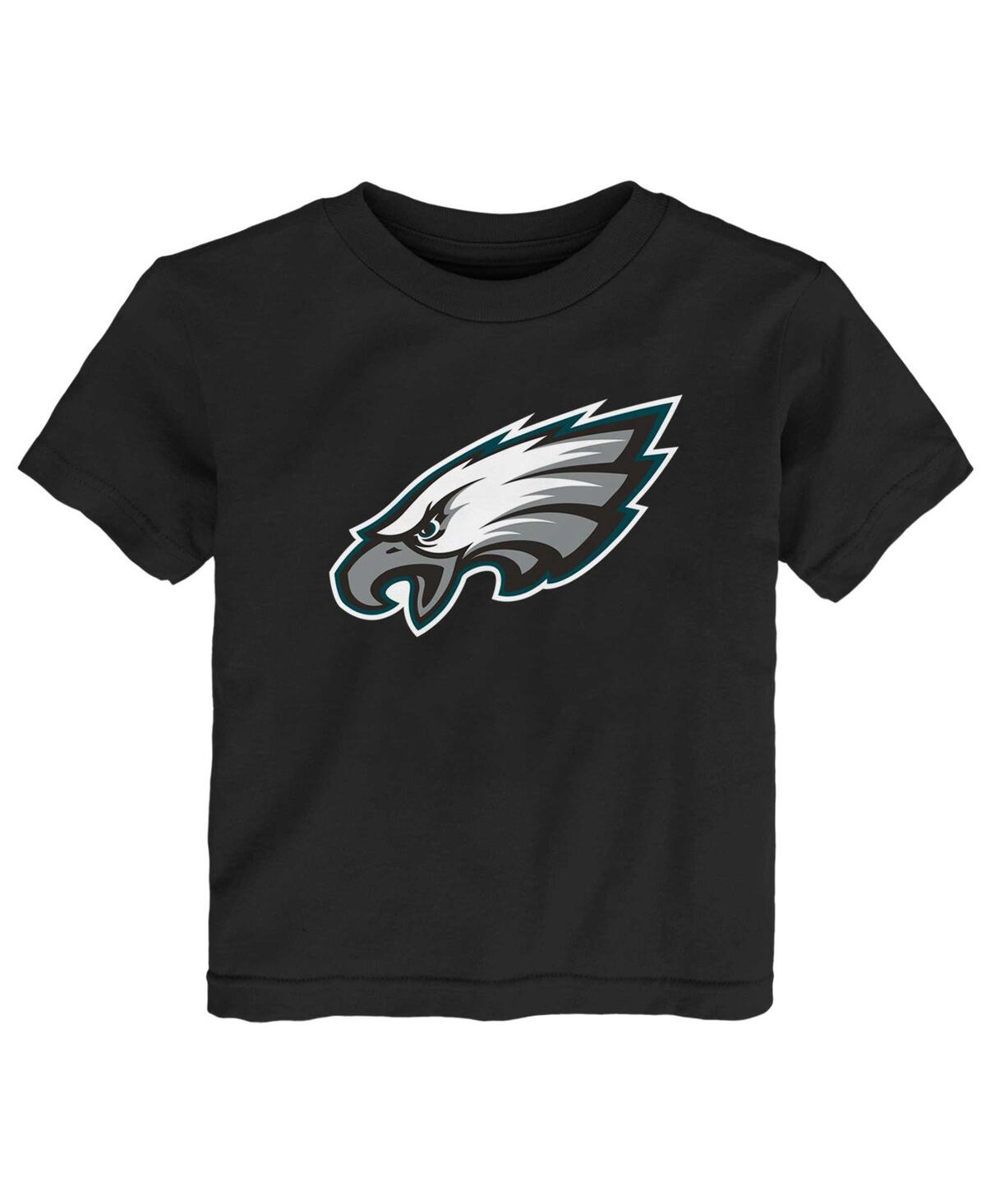 Outerstuff Toddler Boys And Girls Black Philadelphia Eagles Primary Logo T-shirt In Black