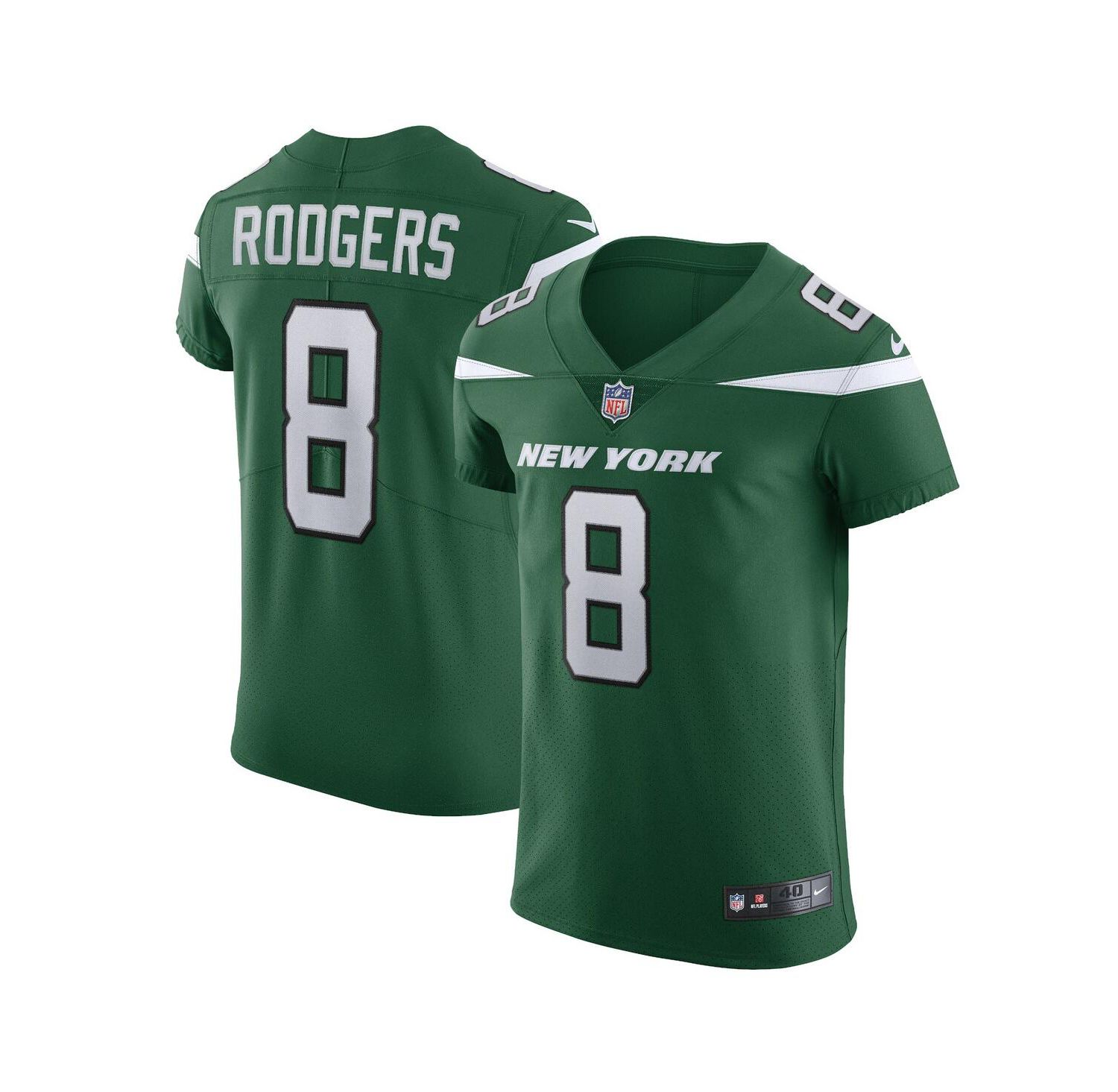 Men's Aaron Rodgers Gotham Green New York Jets Alternate Vapor F.U.S.E. Elite Jersey