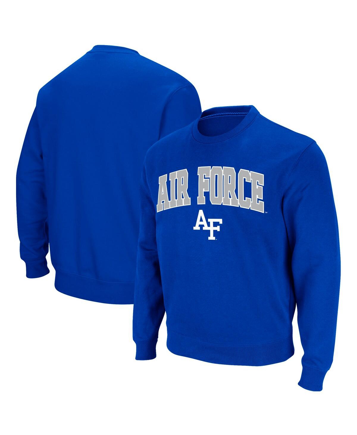 Men's Colosseum Royal Air Force Falcons Arch & Logo Pullover Sweatshirt - Royal