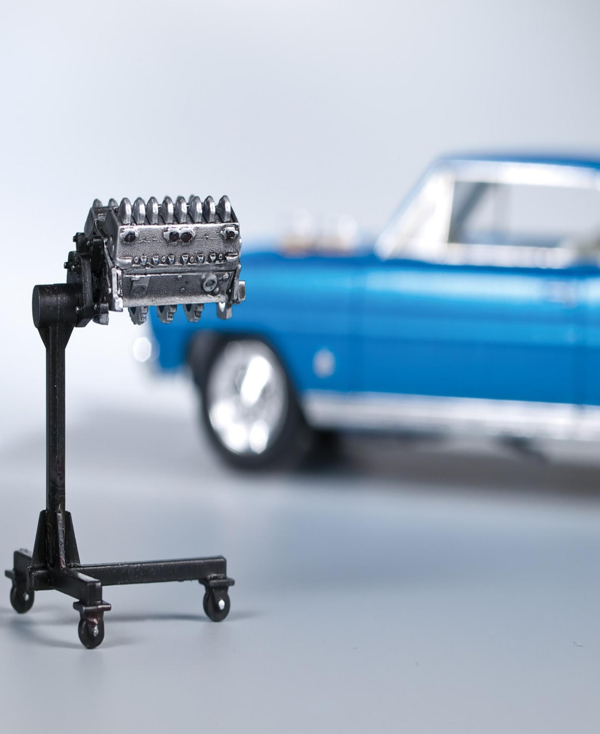 Round 2 1966 Chevy Nova Pro Street Model Kit In Multi