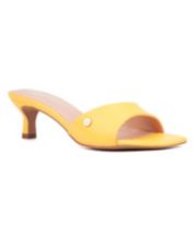 Orange kitten sales heel sandals