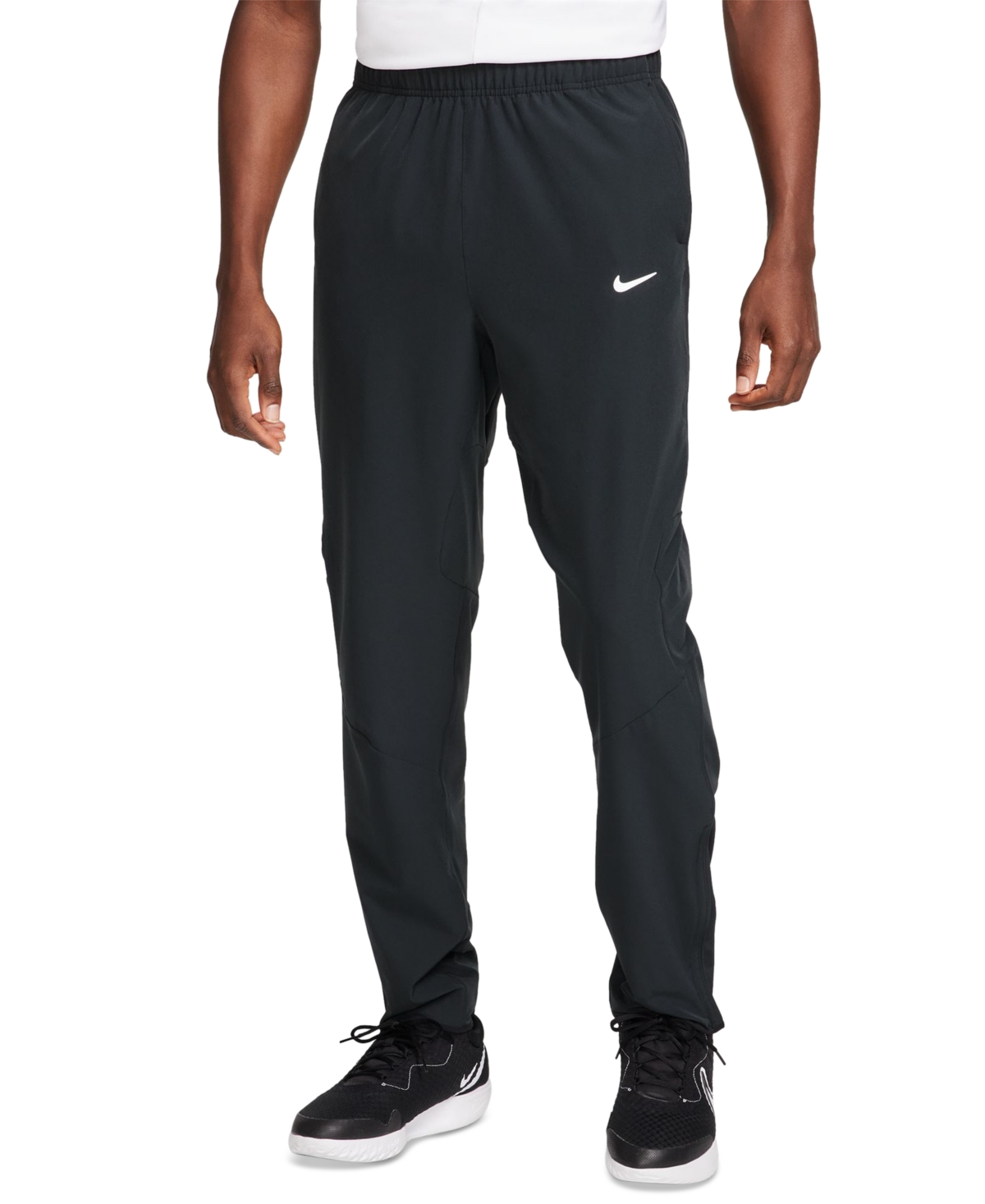 Shop Nike Men's Court Advantage Dri-fit Tennis Training Pants In Black,(white)