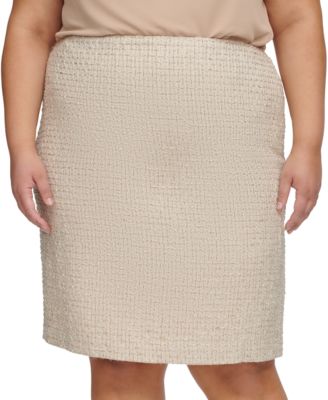 Calvin Klein Plus Size Novelty Tweed Pencil Skirt Macy s