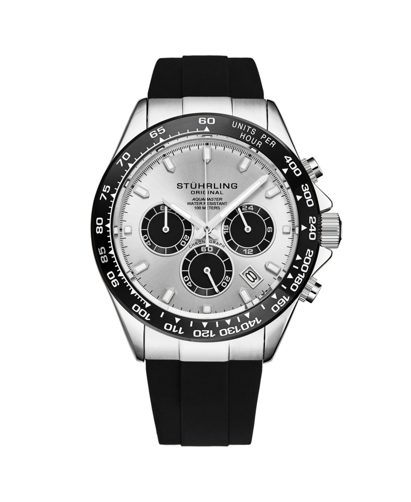 Мужские часы Stuhrling Aquamaster 4042 Quartz 42mm Chronograph Watch — фото 1