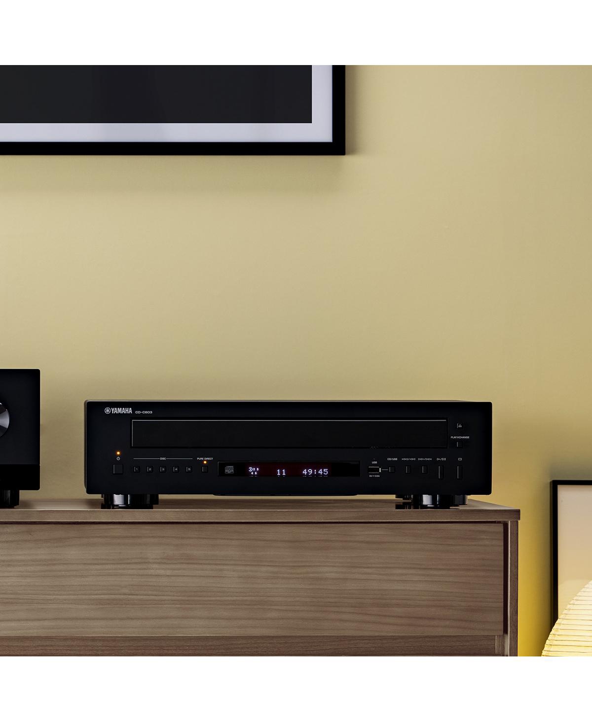 Yamaha Cd-C603BL 5-Disc Cd Changer with Usb Playback and Play Change - Black