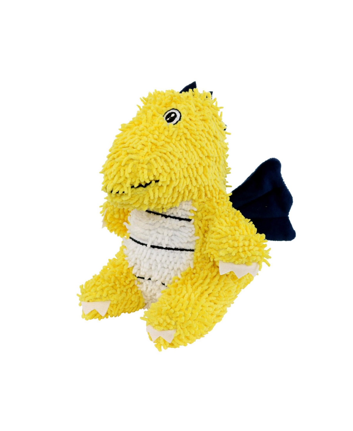 Microfiber Ball Med Dragon Yellow Squeaker Dog Toy - Yellow