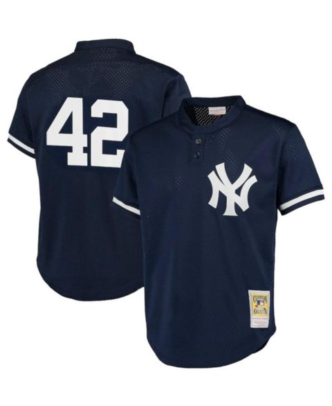 Мужской топ Mitchell & Ness Mariano Rivera Navy New York Yankees Cooperstown Collection Big and Tall Mesh Batting Practice Jersey
