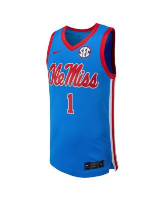 Men's #1Ole Miss Rebels Replica Basketball Jersey