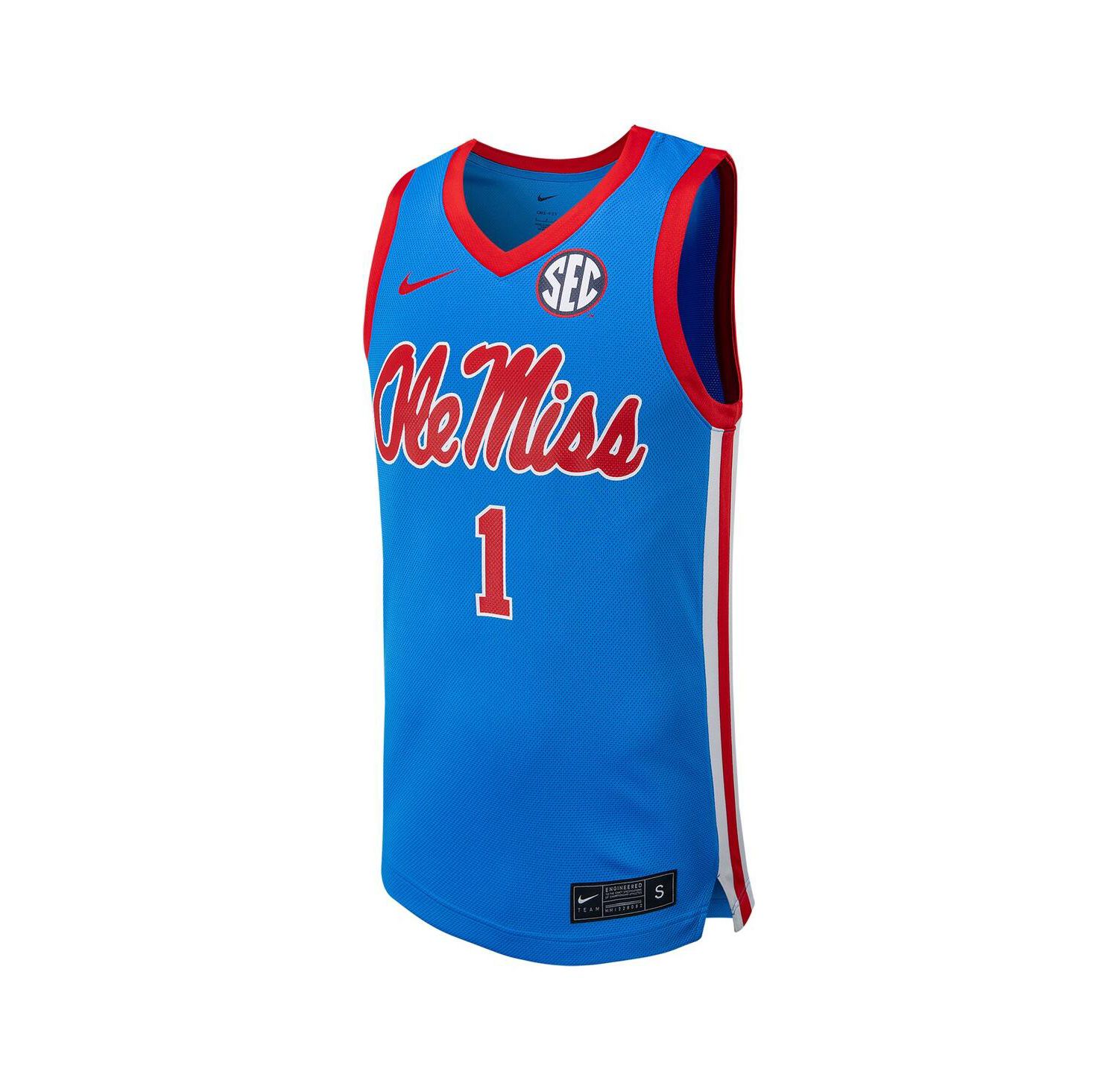 Men's #1Ole Miss Rebels Replica Basketball Jersey