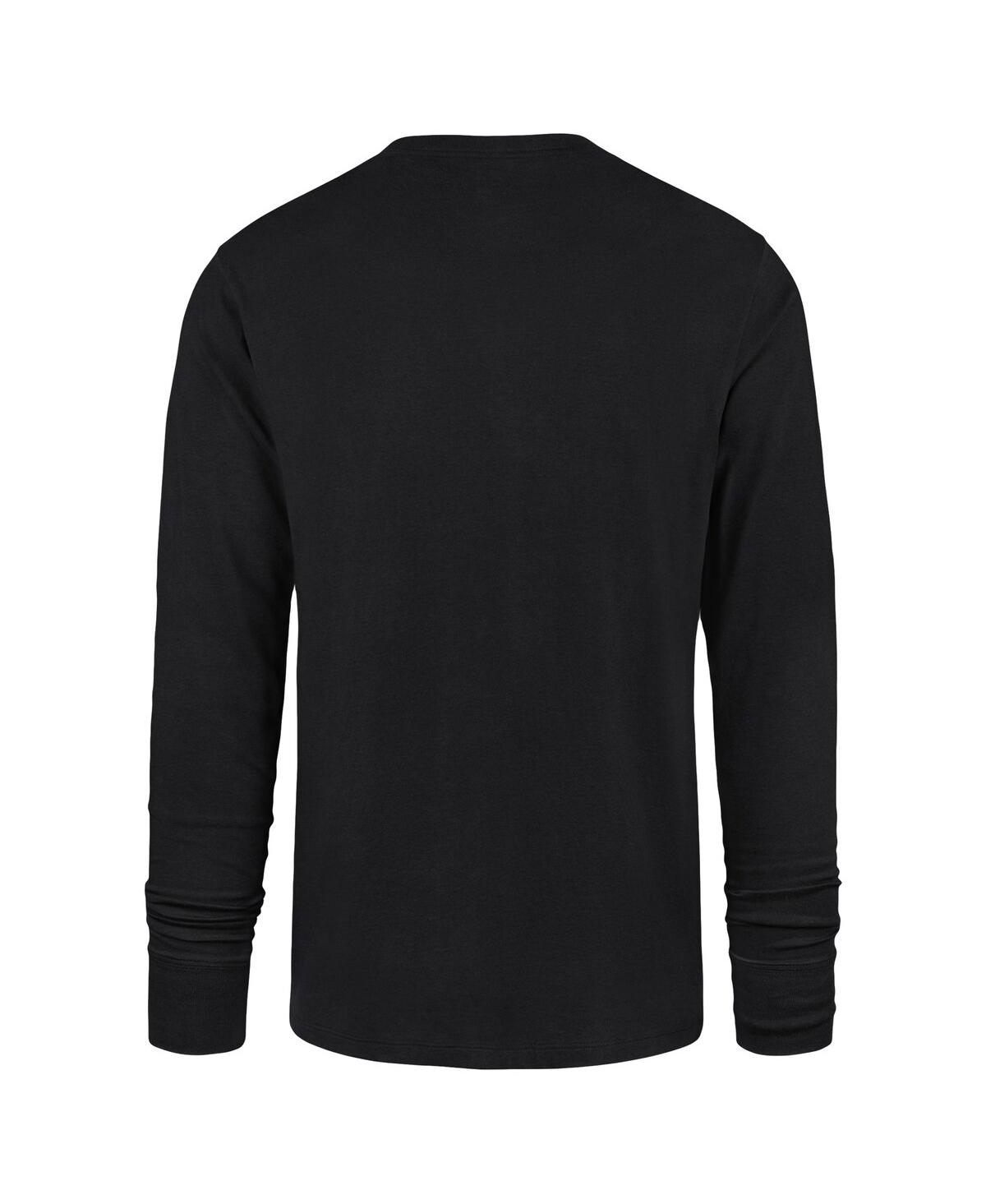 Men's '47 BrandDistressed Pittsburgh Steelers Premier Franklin Long Sleeve T-shirt - Black
