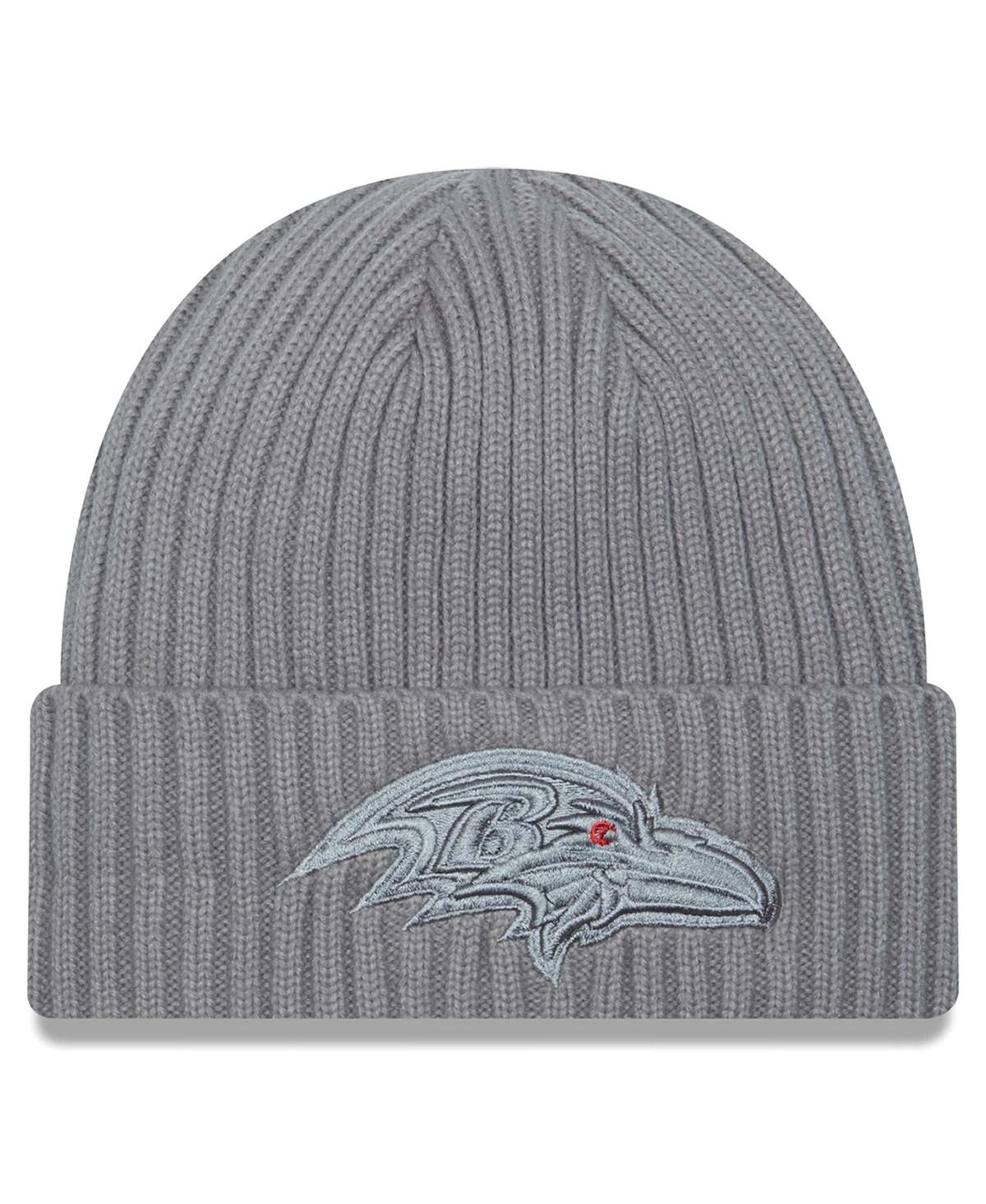 New Era Kids' Youth Boys And Girls  Gray Baltimore Ravens Color Pack Cuffed Knit Hat