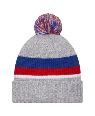 Youth Boys and Girls Heather Gray New York Giants Cuffed Knit Hat with Pom