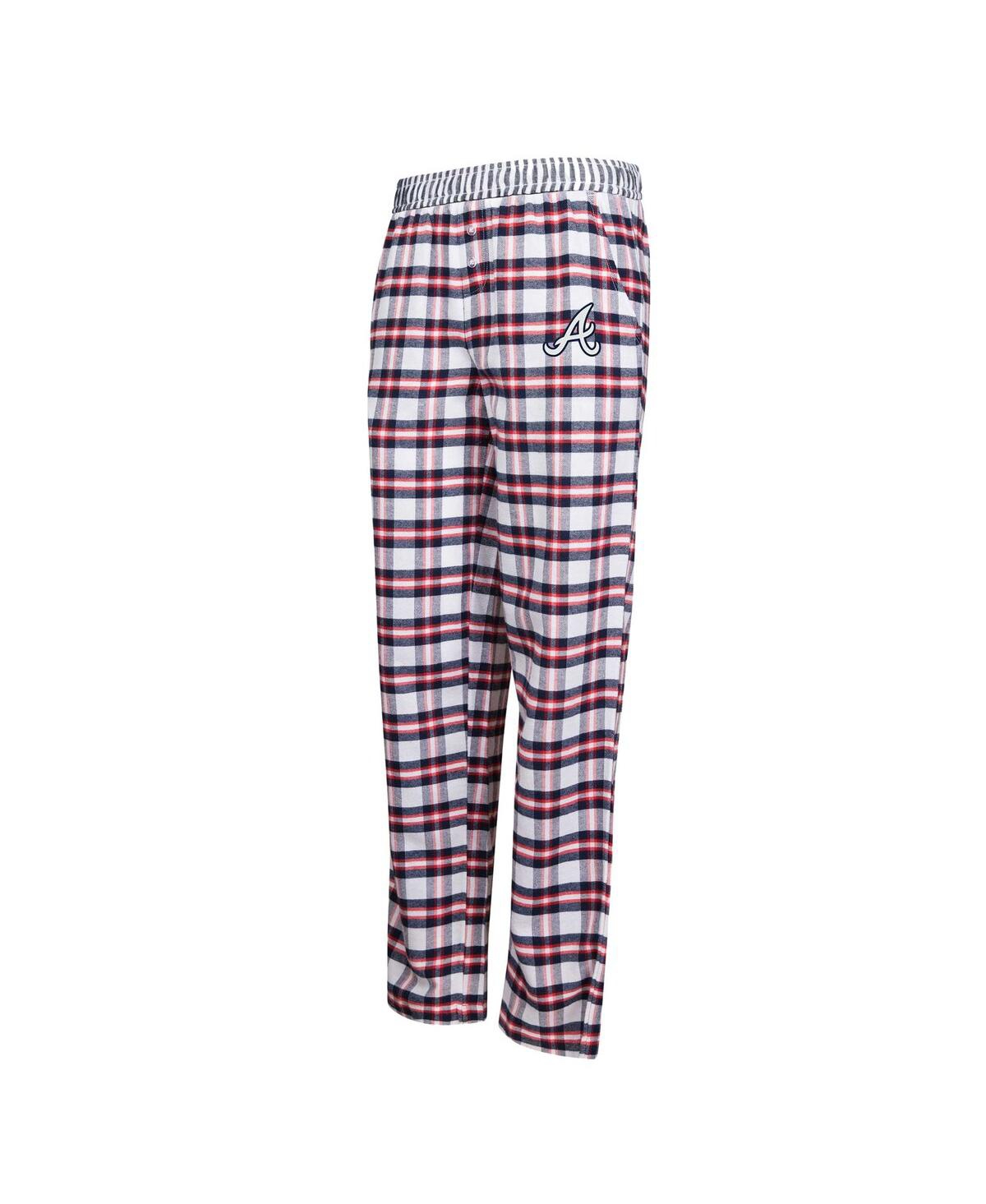 Shop Concepts Sport Women's  Navy, Red Atlanta Braves Sienna Flannel Sleep Pants In Navy,red