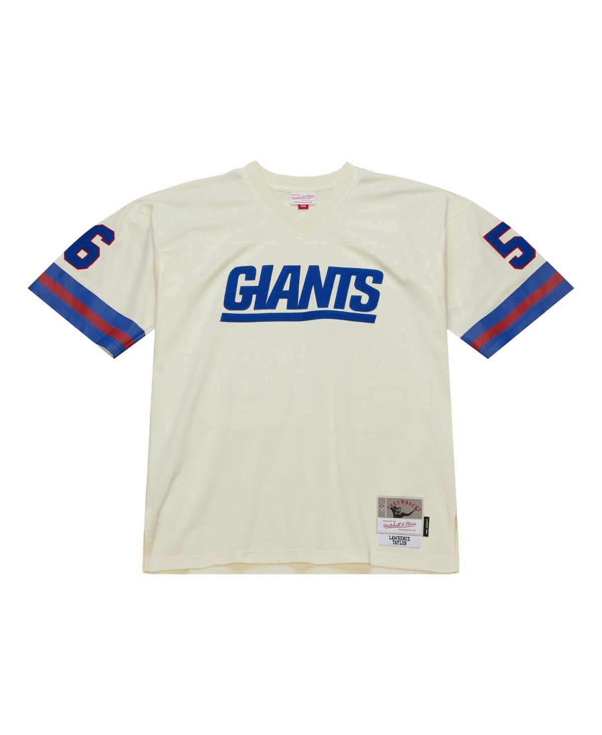 Men's Mitchell & Ness Lawrence TaylorNew York Giants Chainstitch Legacy Jersey - Cream