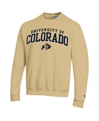 Men's Gold Colorado Buffaloes Property of Powerblend Pullover Sweatshirt