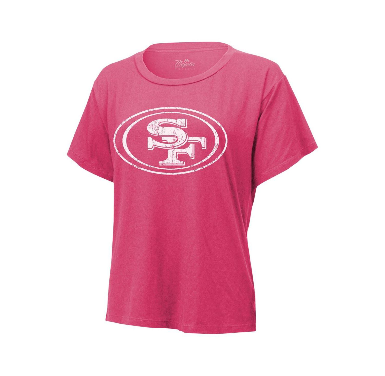 Women's Threads Nick Bosa Pink Distressed San Francisco 49ers Name and Number T-shirt