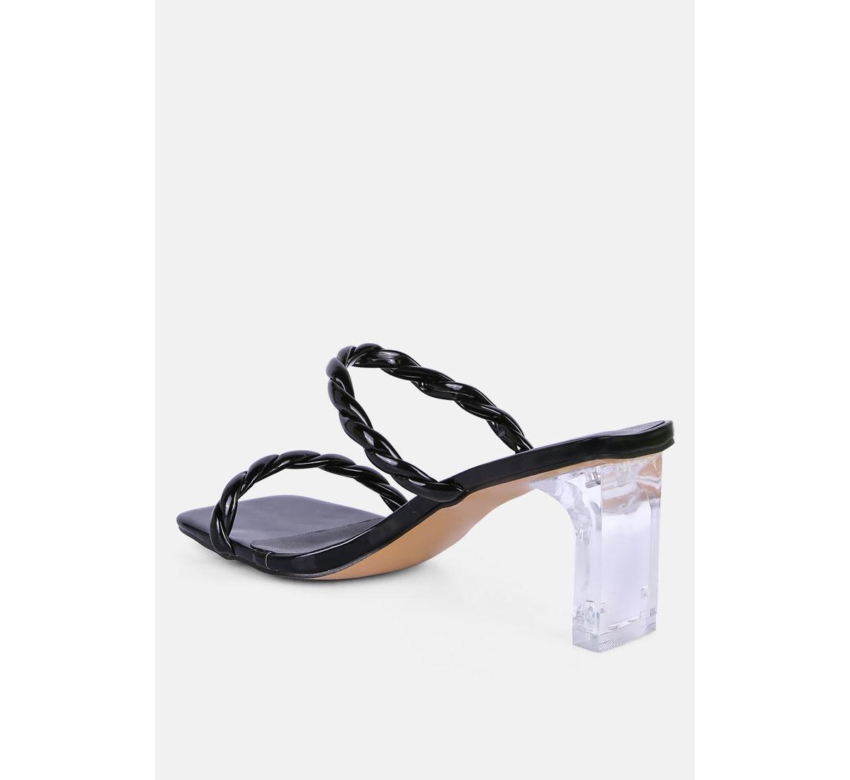 Inamorata Twisted Strap Mid Heel Sandals