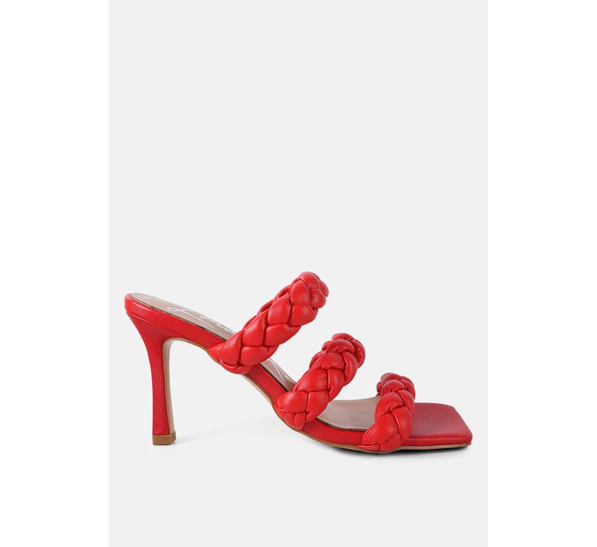 Women's High Bae Braided Strap Casual Heels Sandal