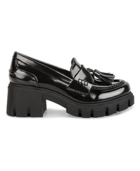 Женские туфли London Rag Jonah Platform Loafer, цвет: Чёрная искусственная кожа