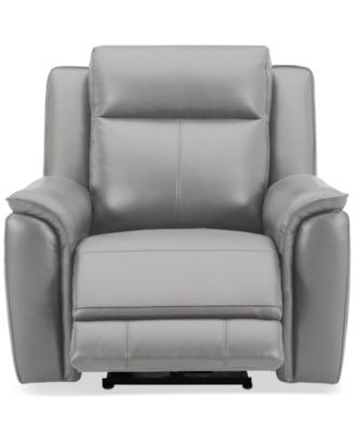Addyson 41" Zero Gravity Leather Recliner with Power Headrest, Created for Macy's