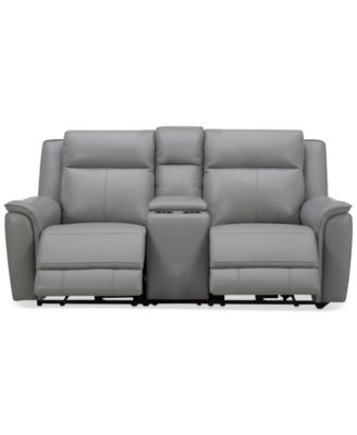 Furniture - Addyson 77" 3-Pc. Leather Sofa with 2 Zero Gravity Recliners with Power Headrests & 1 Console