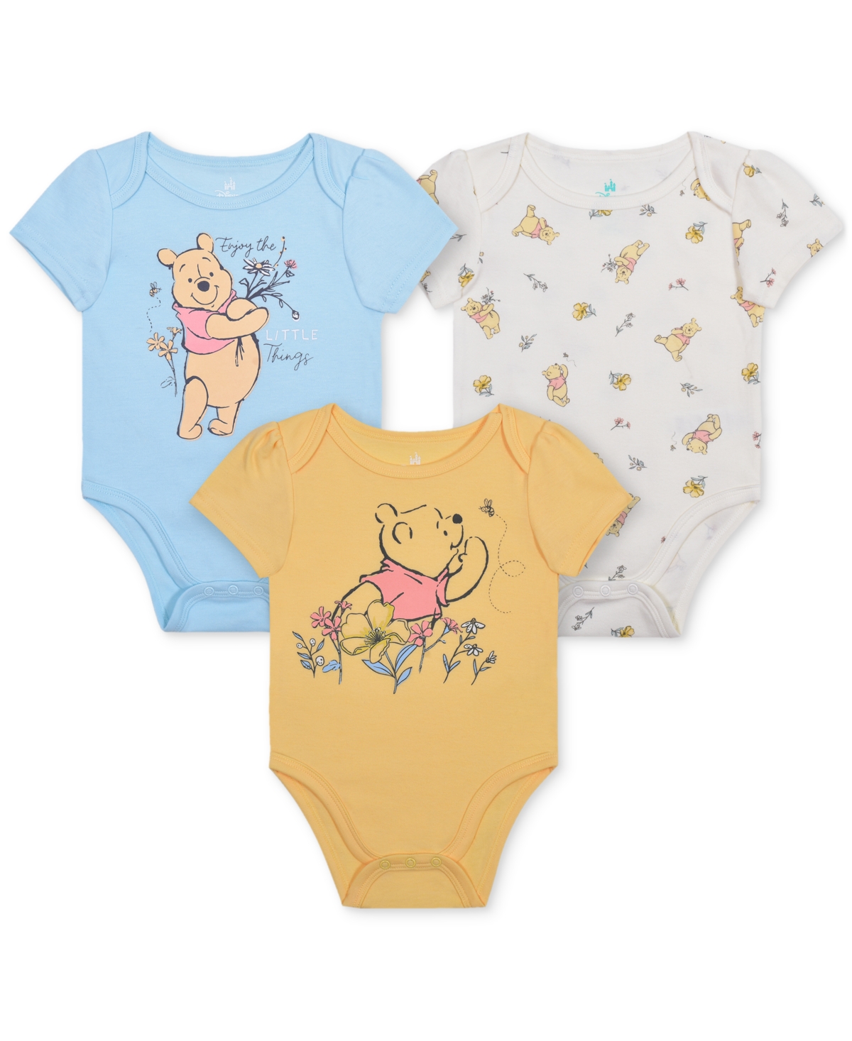 Shop Disney Baby 3 Pack Winnie The Pooh Â Bodysuits In Assorted