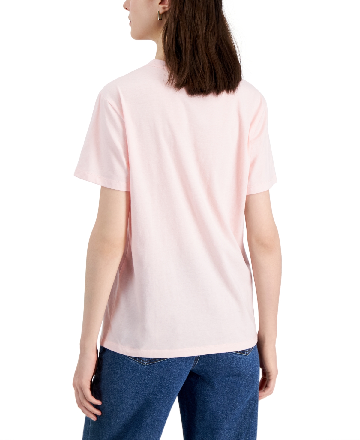 Shop Grayson Threads, The Label Juniors' Strawberry Crewneck Tee In Pink