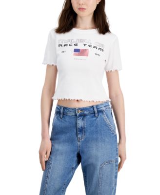 Grayson Threads, The Label - Juniors' Malibu Race-Team Baby Tee
