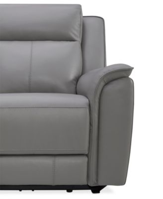 Addyson 117" 6-Pc. Leather Sectional with 3 Zero Gravity Recliners with Power Headrests & 1 Console, Created for Macy's