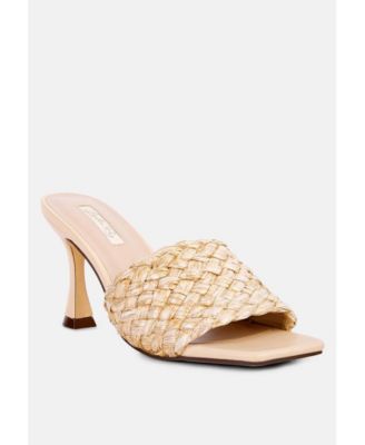 Womens Ny Tour Braided Strap Heel Sandals