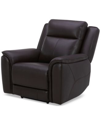 Addyson 41" Zero Gravity Leather Recliner with Power Headrest, Created for Macy's