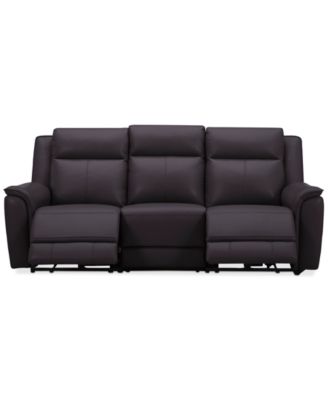 Addyson 88" 3-Pc. Leather Sofa with 2 Zero Gravity Recliners with Power Headrests & 1 Armless Chair