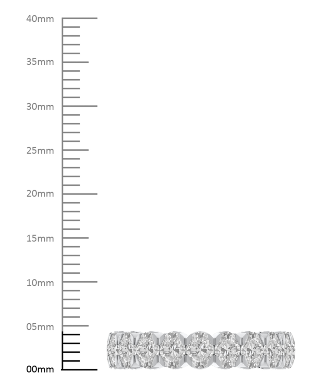 Diamond Oval-Cut Eternity Band (3 ct. t.w.) in 14k Gold (Also  - Platinum