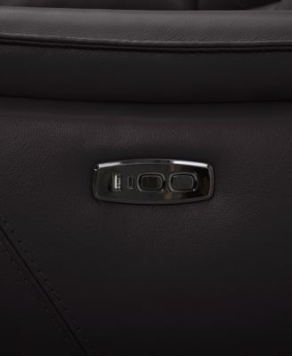 Addyson 41" Zero Gravity Leather Recliner with Power Headrest, Created for Macy's