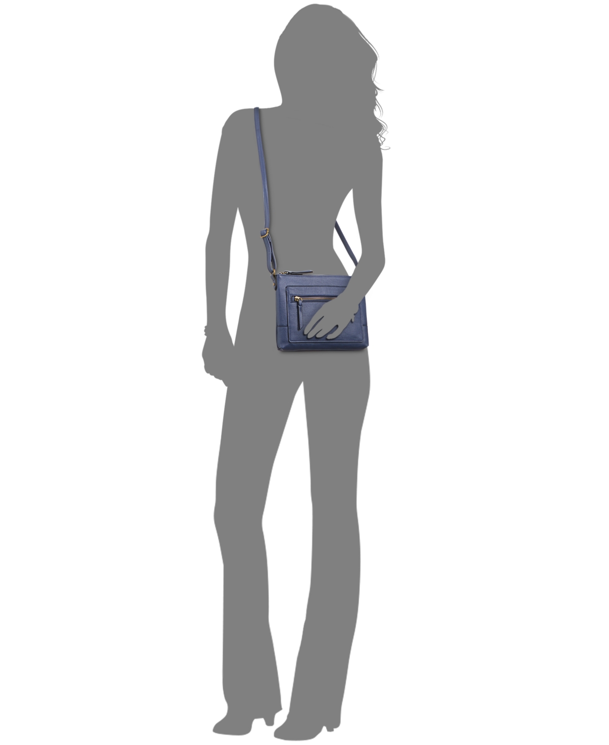 Style & Co Hudsonn East West Crossbody, Created For Macy's In Navy