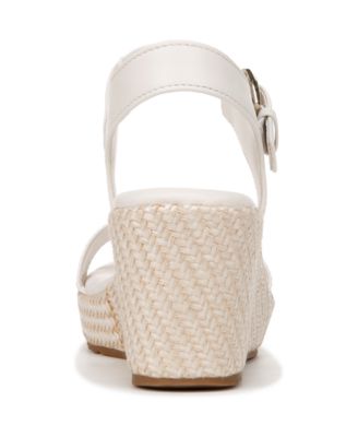 Open Round Toe Buckle Wedge Sandals