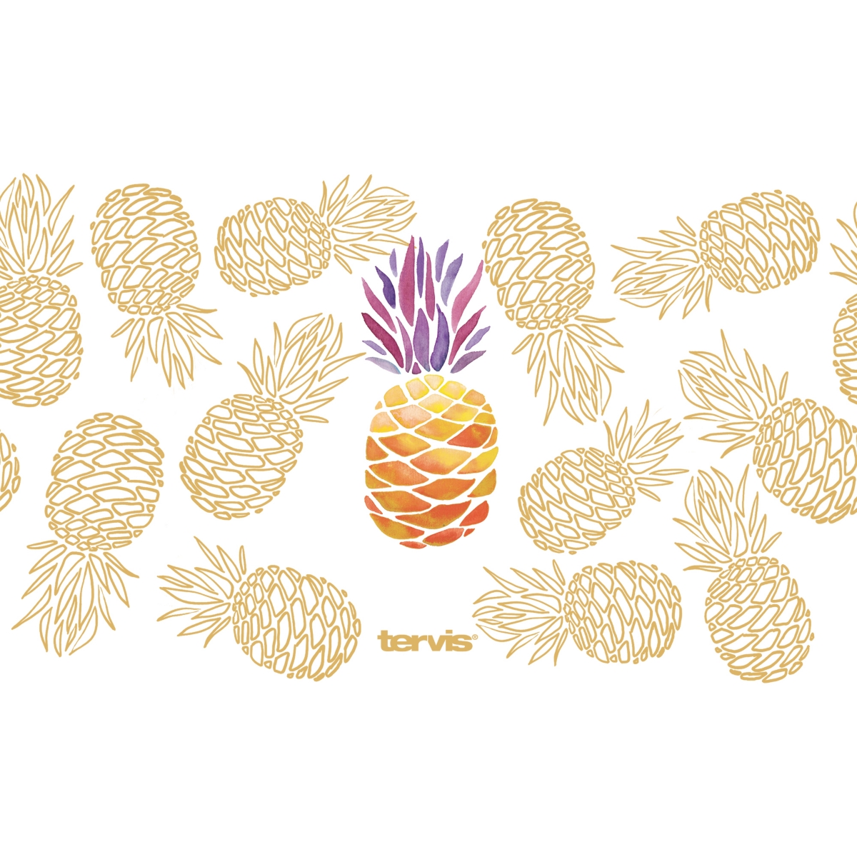 Tervis Pineapple Delight Collection Made in Usa Double Walled Insulated Tumbler Travel Cup Keeps Drinks Cold & Hot, 16oz - 4pk, Assorted - Open Miscel