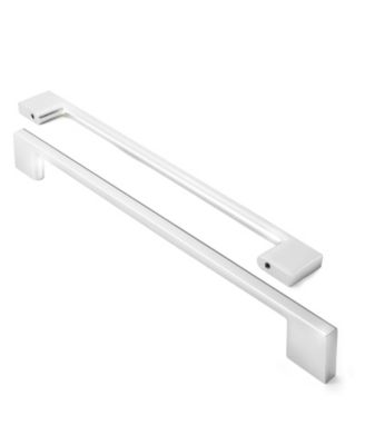 5 Pack Solid Kitchen Cabinet Pulls Handles (9" Hole Centers) - Modern Thin Profile Drawer/Door Hardware - Style M255 - Polished Chrome