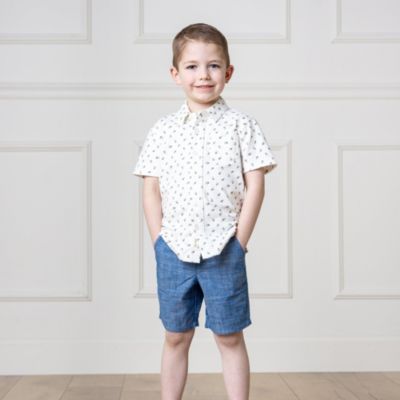 Toddler Boys Cotton Chambray Short