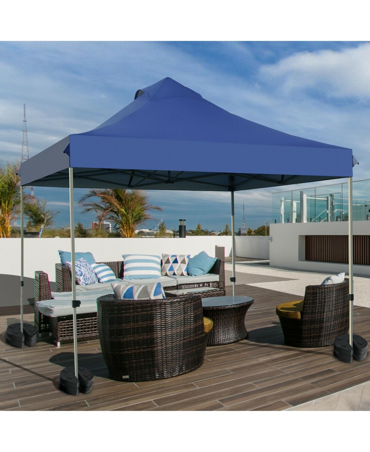 6 pieces Plates Patio Canopy Tent Gazebo Shade Umbrella Water Filled