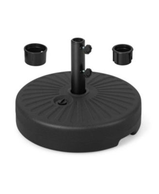19.5 Inch Fillable Round Umbrella Base Stand for Yard Garden Poolside-Black
