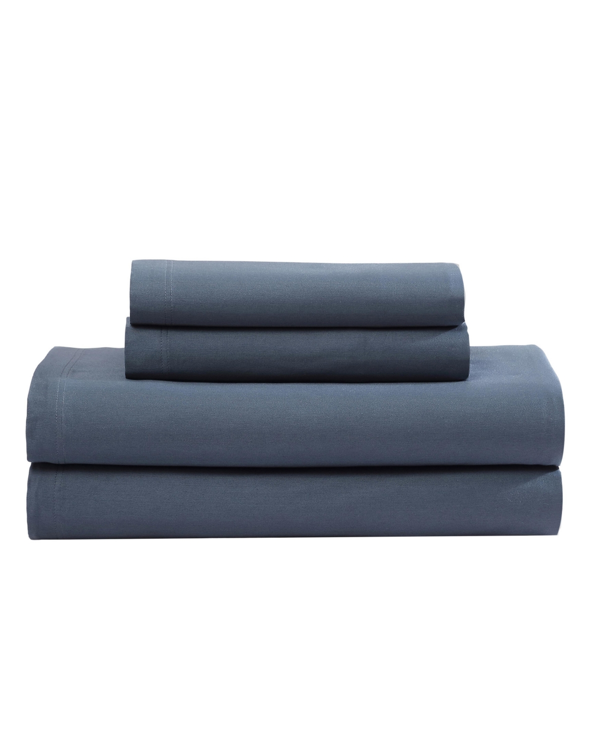 Calvin Klein Earth 300 Thread Count 100% Cotton Sateen 4-pc. Sheet Set, Queen In Dark Blue