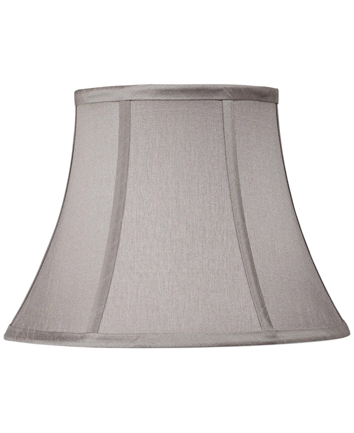 Springcrest Pewter Gray Small Bell Lamp Shade 7" Top X 12" Bottom X 9" Slant X 8.5" High (spider) Replacement Wi In Grey